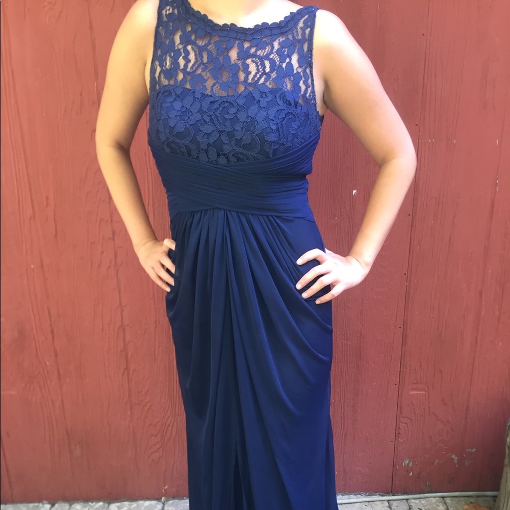 David’s Bridal Long Mesh Dress